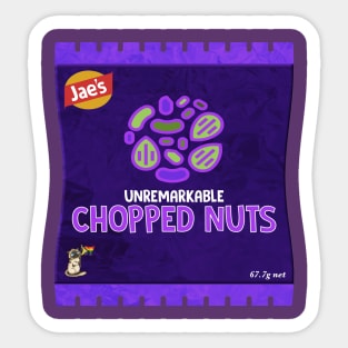 Jae's Unremarkable Chopped Nuts Sticker